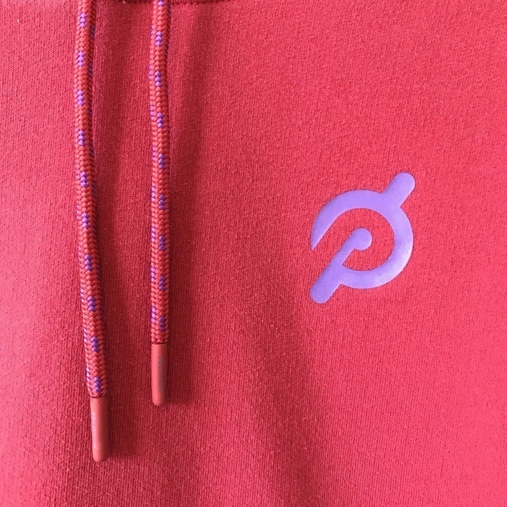 Peloton Womens Fuchsia Long Sleeve Drawstring Fleece Pullover Hoodie Size Small - Picture 7 of 15